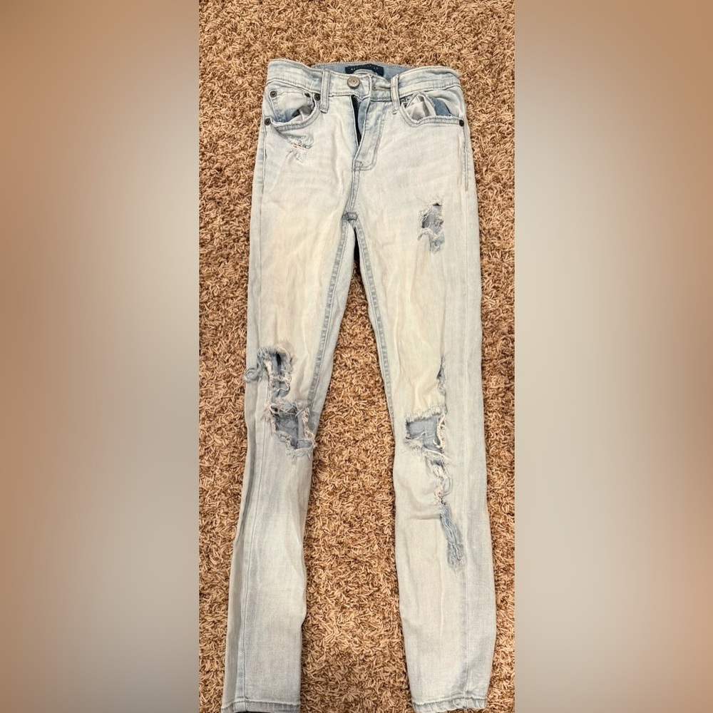Aeropostale Distressed Light Blue Women's Jeans